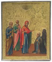 Икона Явление Пресвятой Богородицы преподобному Сергию Радонежскому