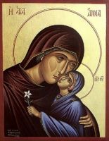 Икона Святая Анна с Младенцем Марией