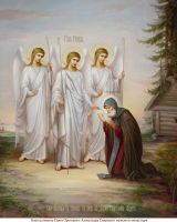 Икона Явление Святой Троицы Александру Свирскому