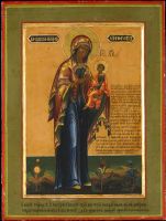 Икона Тихвинская (в Воскресенской церкви Новгорода)