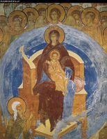 Икона Божия Матерь На Престоле (Богородица На Троне)